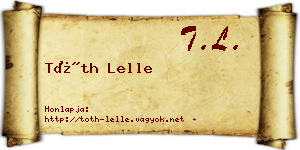 Tóth Lelle névjegykártya